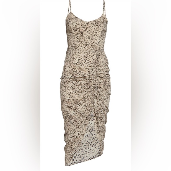 BB Dakota Party Animal Print Ruched Dress - Picture 1 of 9